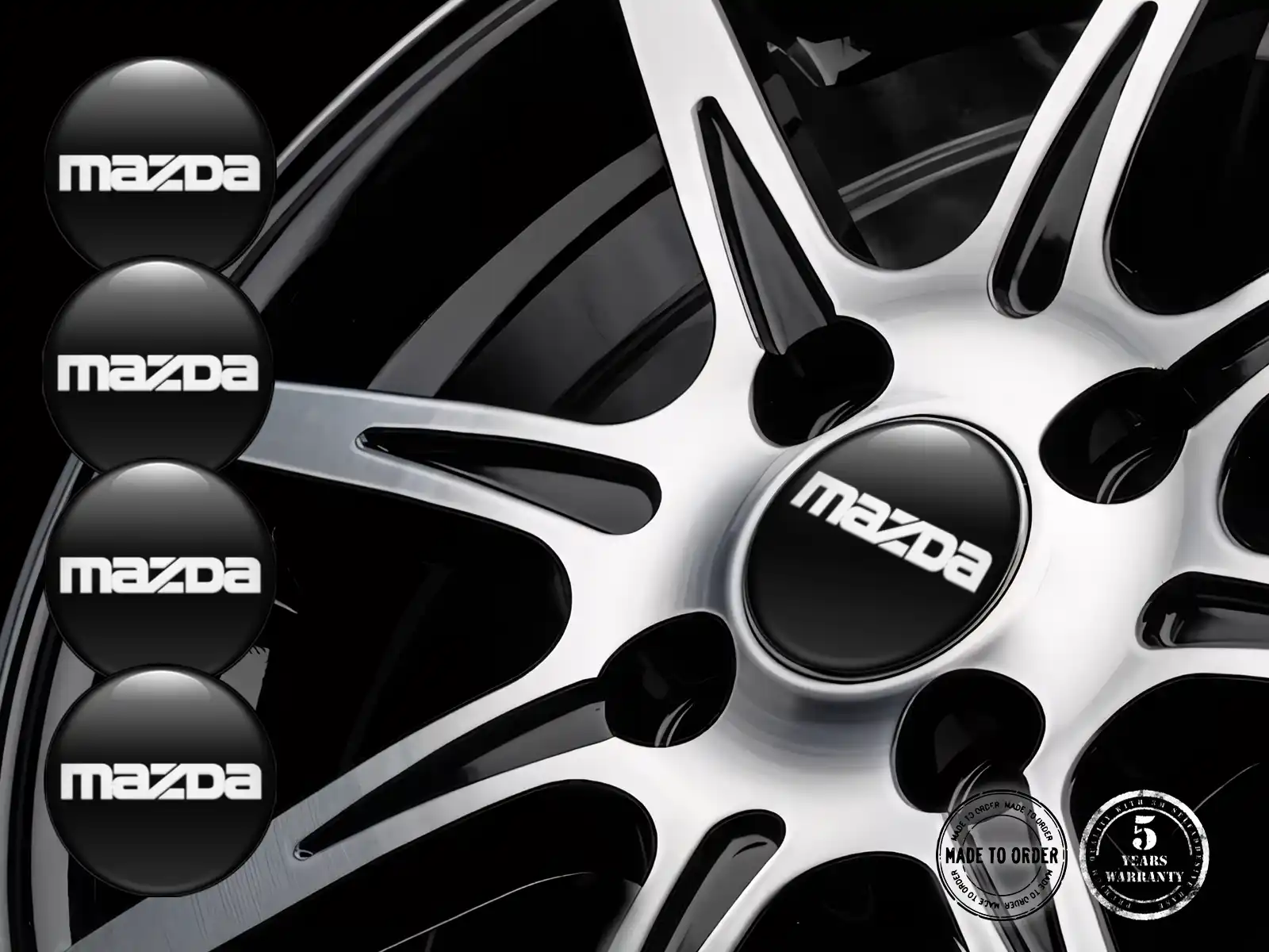 Mazda Pegatina de Rueda Logo Edición de Cúpula Epoxi